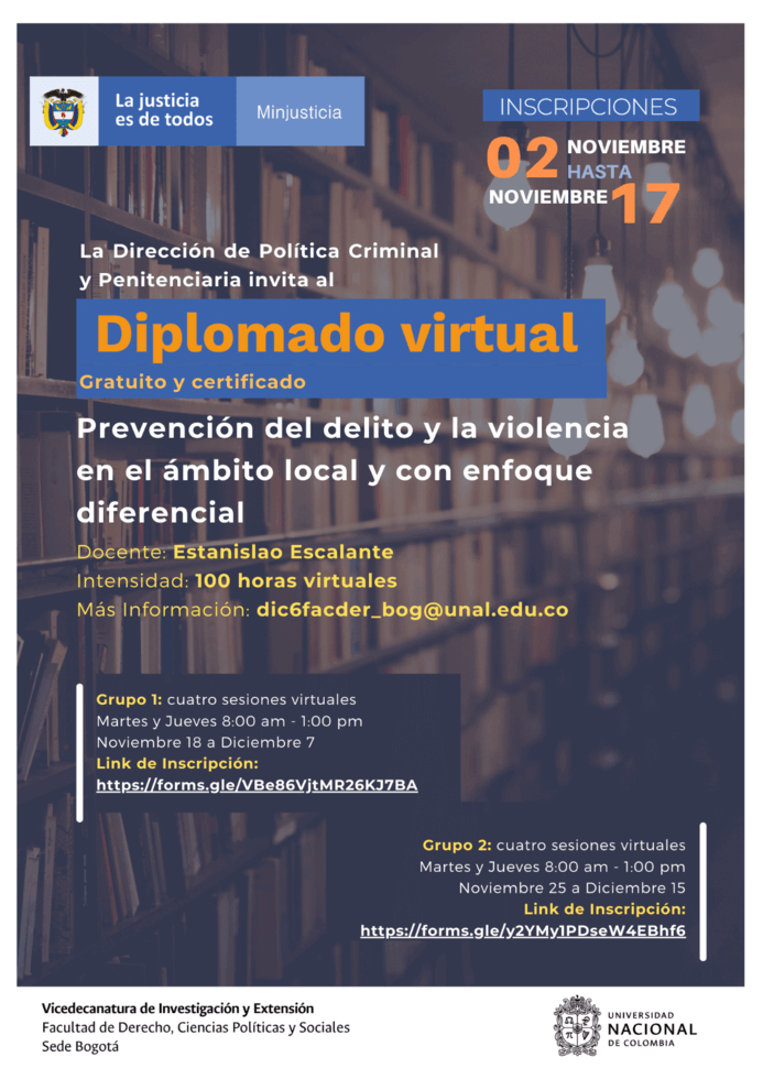 Diplomado Virtual “Prevención del delito y la violencia en el ámbito ...
