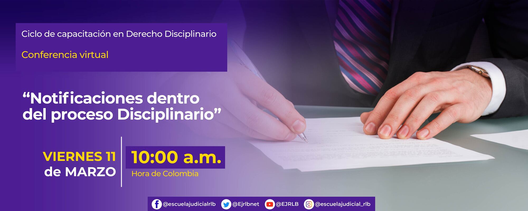 CICLO DE CAPACITACIÓN EN DERECHO DISCIPLINARIO CONFERENCIA VIRTUAL ...