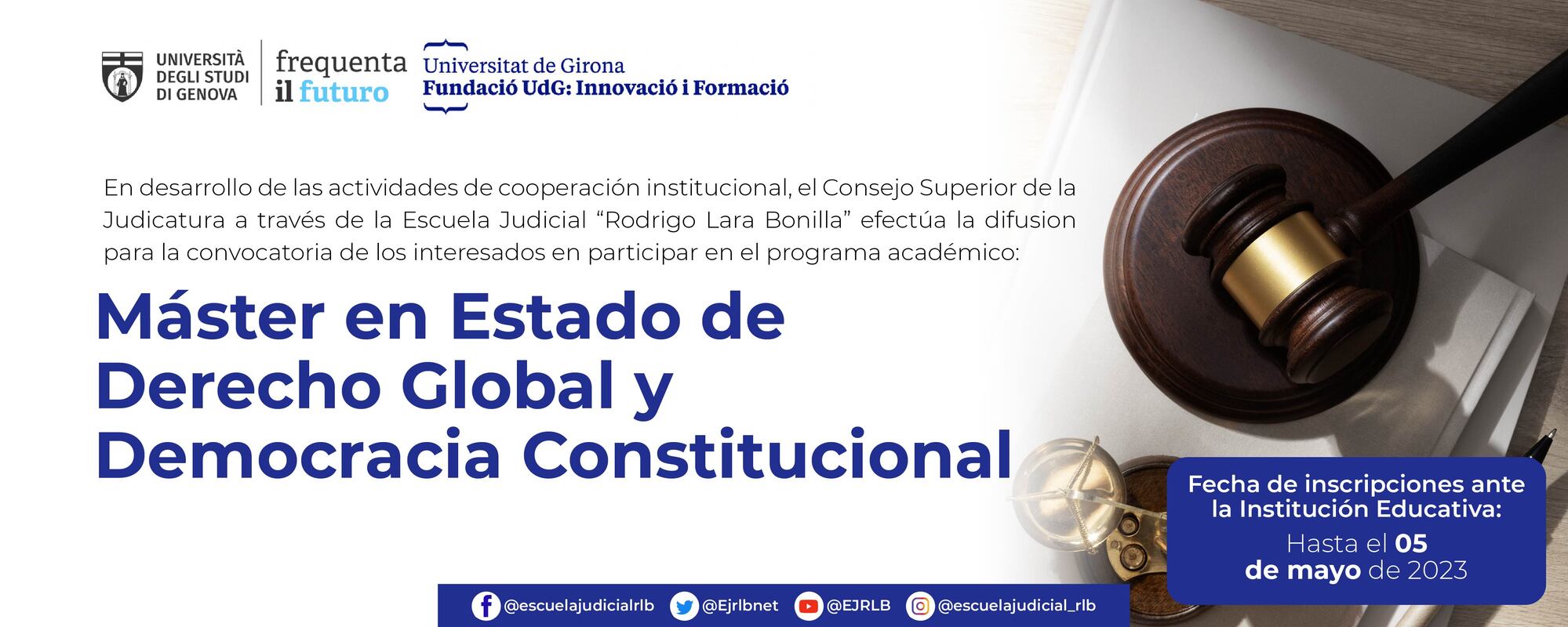 DIFUSIÓN MÁSTER EN ESTADO DE DERECHO GLOBAL Y DEMOCRACIA CONSTITUCIONAL ...