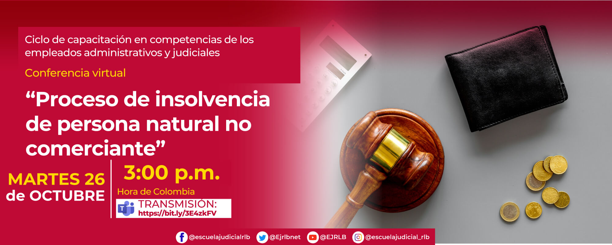 2ª CONFERENCIA VIRTUAL:    “PROCESO INSOLVENCIA DE PERSONA NATURAL NO COMERCIANTE”     