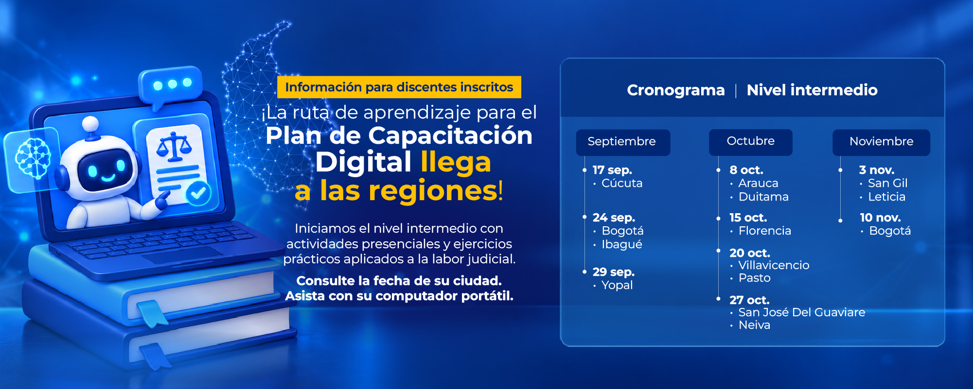 Ruta de aprendizaje del Plan de Capacitación Digital: nivel intermedio
