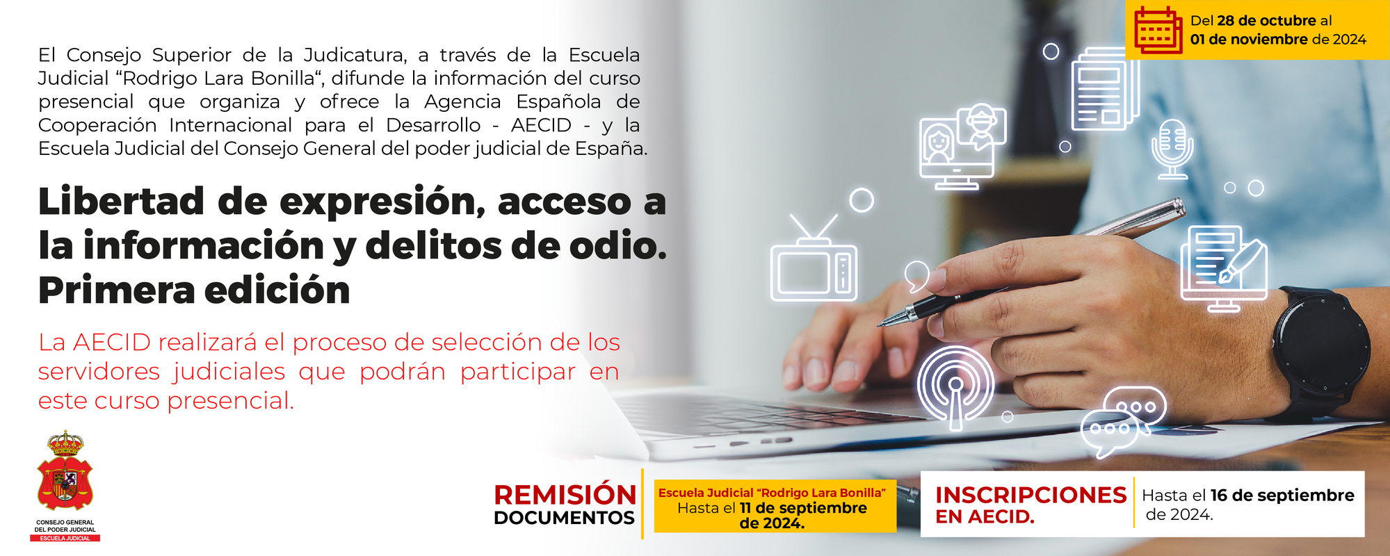 PRESELECCIÓN DE SERVIDORES JUDICIALES PARA PARTICIPAR EN EL CURSO OFERTADO POR AECID