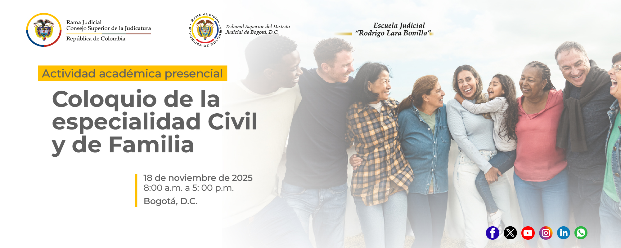Bogotá será sede del Coloquio de la Especialidad Civil y de Familia 