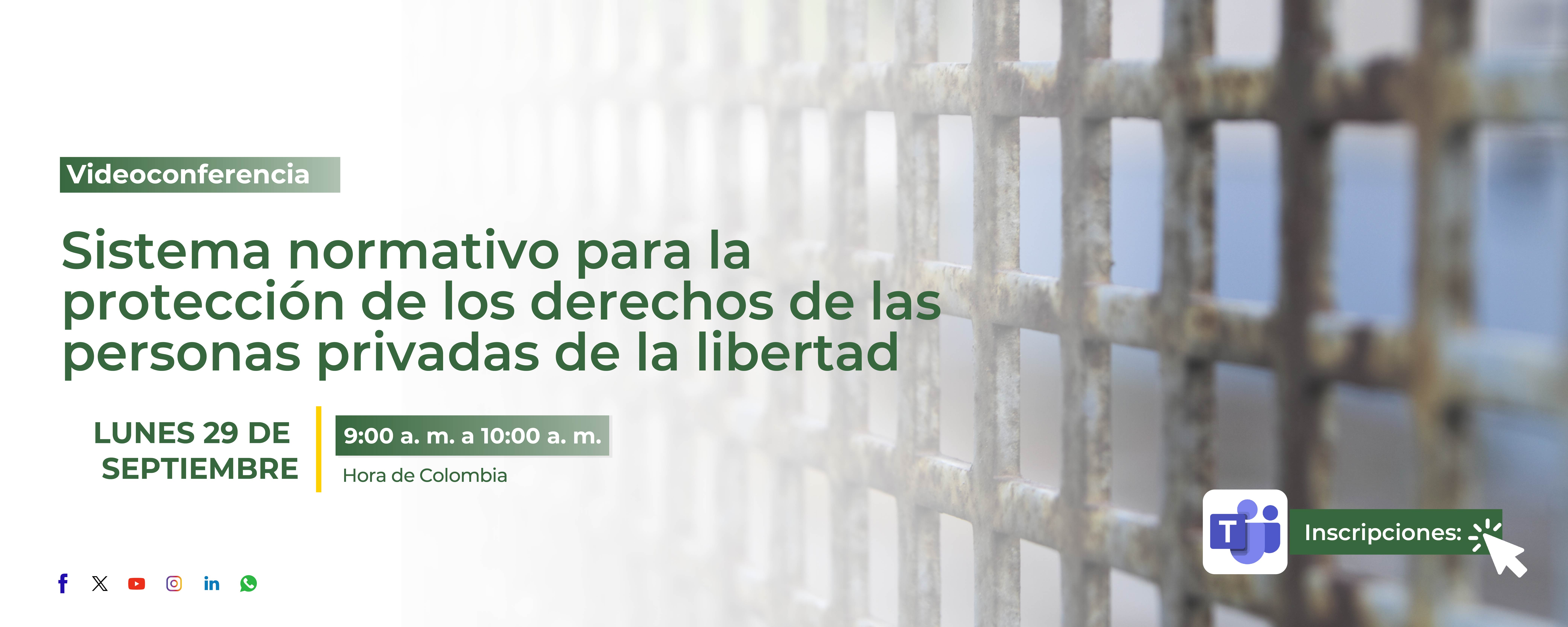 Videoconferencia  Sistema normativo para la protección de los derechos de las personas privadas de la  libertad