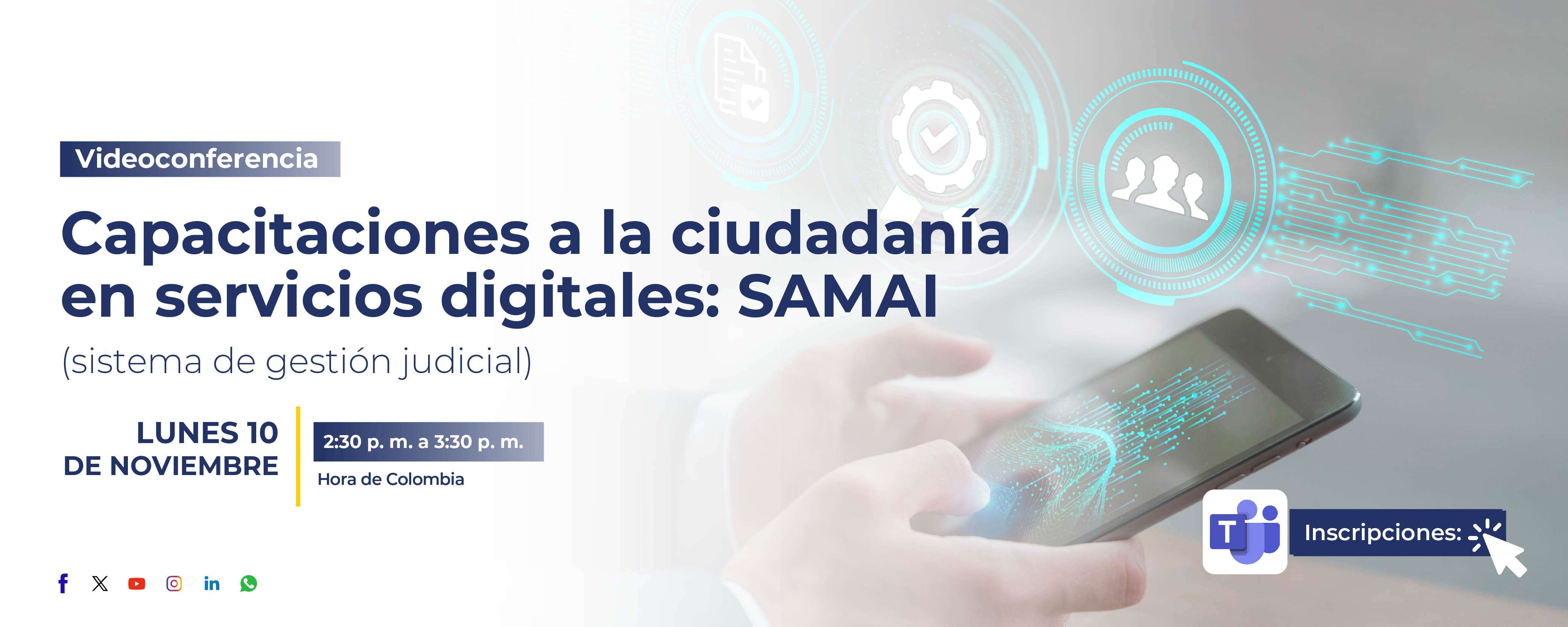 Capacitaciones a la ciudadanía en servicios digitales: SAMAI