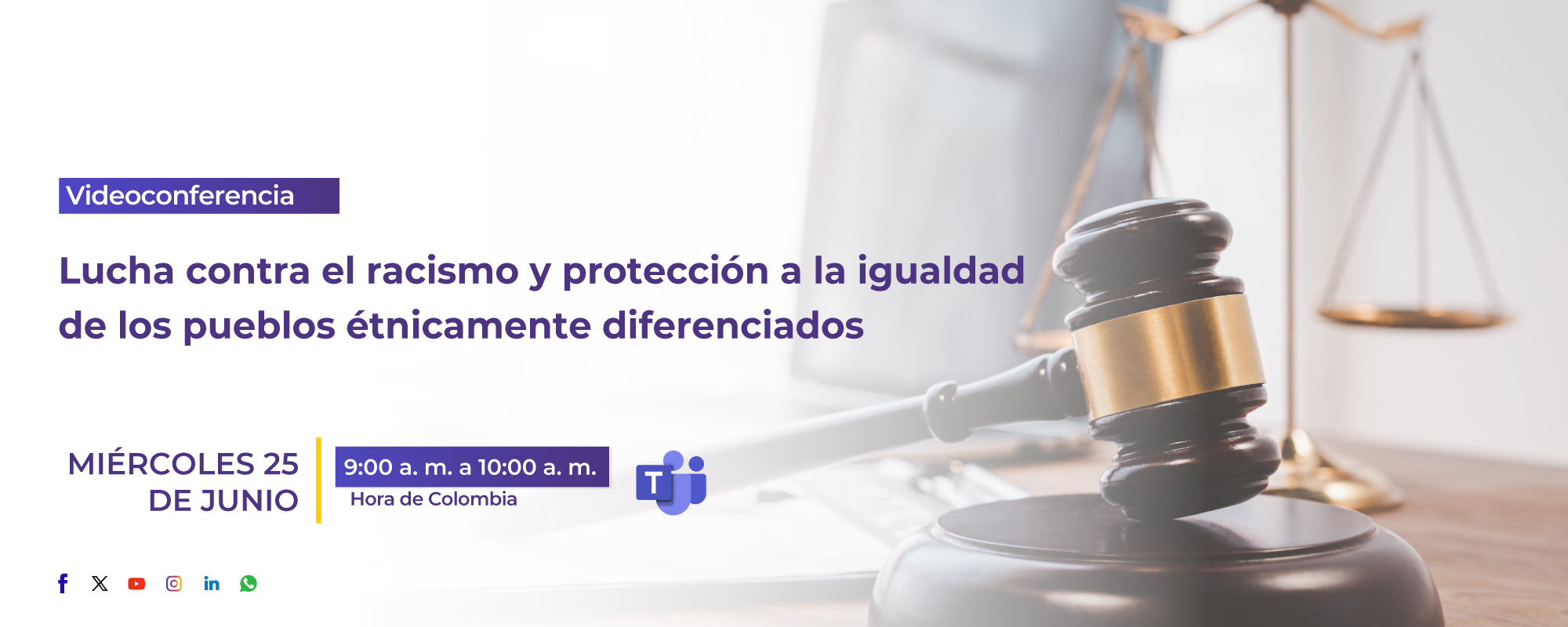VIDEOCONFERENCIA: LUCHA CONTRA EL RACISMO Y PROTECCIÓN A LA IGUALDAD DE LOS PUEBLOS ÉTNICAMENTE DIFERENCIADOS.