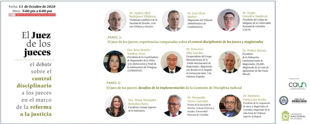 VIDEOCONFERENCIA   “EL JUEZ DE LOS JUECES”  Debate sobre el control disciplinario a los jueces en el marco de la reforma a la justicia