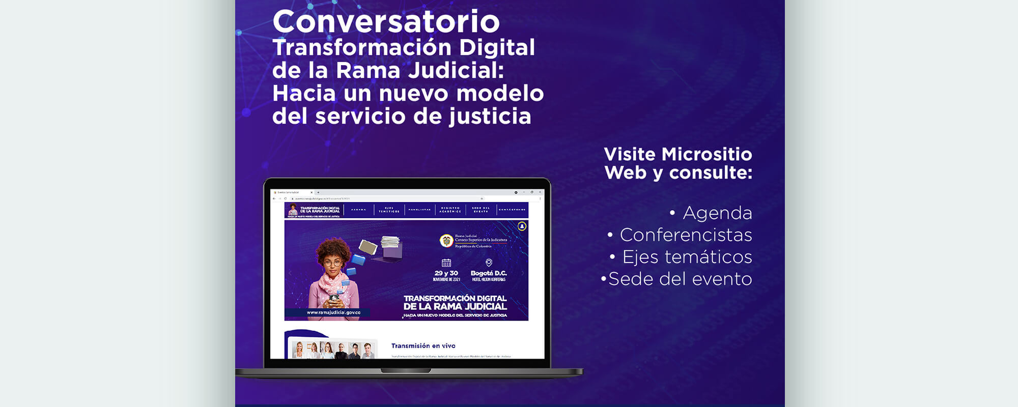 CONVERSATORIO NACIONAL "TRANSFORMACIÓN DIGITAL DE LA RAMA JUDICIAL: HACIA UN NUEVO MODELO DEL SERVICIO DE JUSTICIA” 