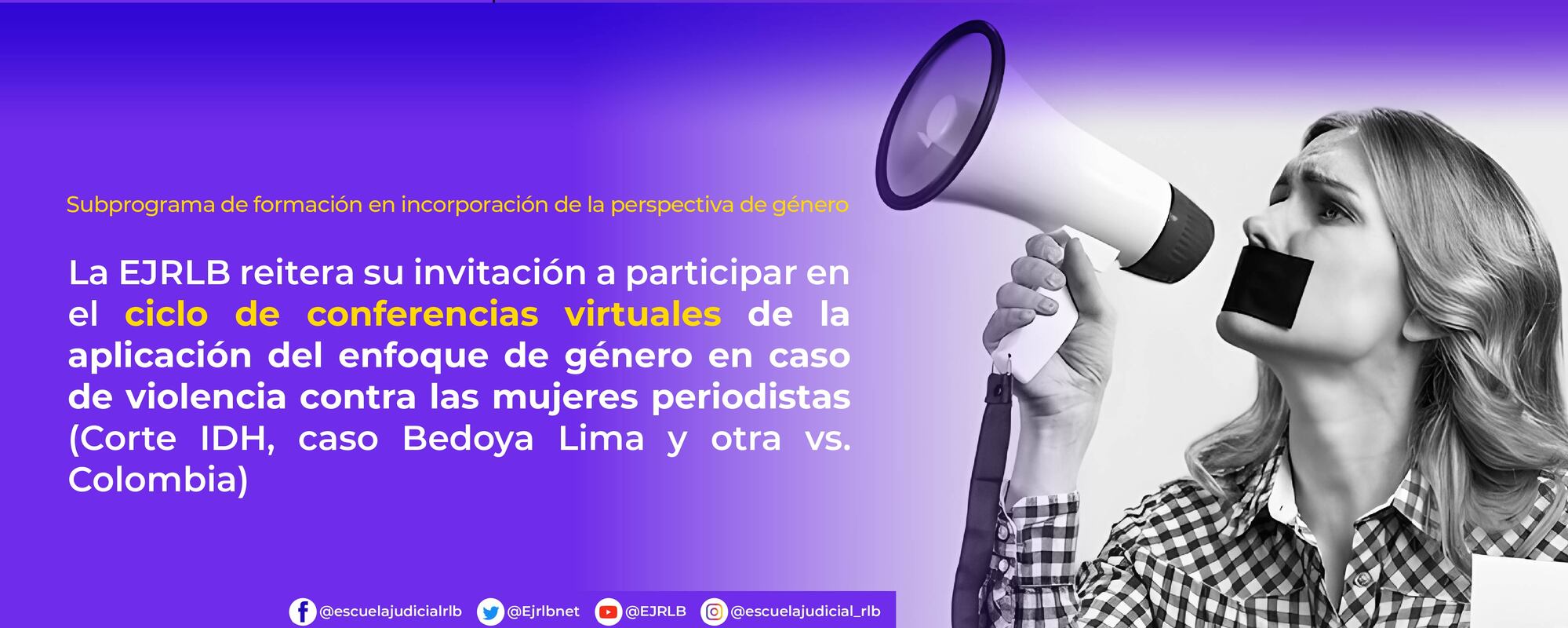 CICLO DE VIDEOCONFERENCIAS DE LA APLICACIÓN DEL ENFOQUE DE GÉNERO EN CASO DE VIOLENCIA CONTRA LAS MUJERES PERIODISTAS (CORTE IDH, CASO BEDOYA LIMA Y OTRA vs COLOMBIA)